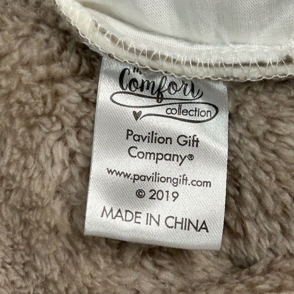 Womens Sherpa Sweatshirt Sz M Pullover 1/4 Zip Pockets Love You Grandma Logo - Picture 7 of 12